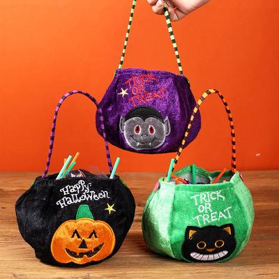 Sac à citrouille tridimensionnel portable pour Halloween, sac à bonbons de la Toussaint pour enfants, fête, vacances, accessoires créatifs