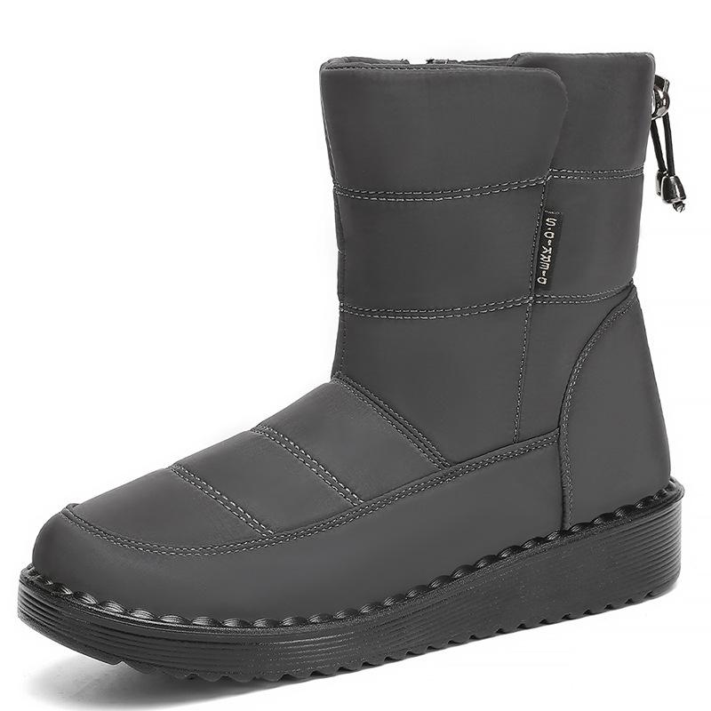 Jinshiyuanshu Women's Shoes Cotton Shoes Winter Boots Fleece Thickened Warm Snow Boots Processing Customized Cotton Boots