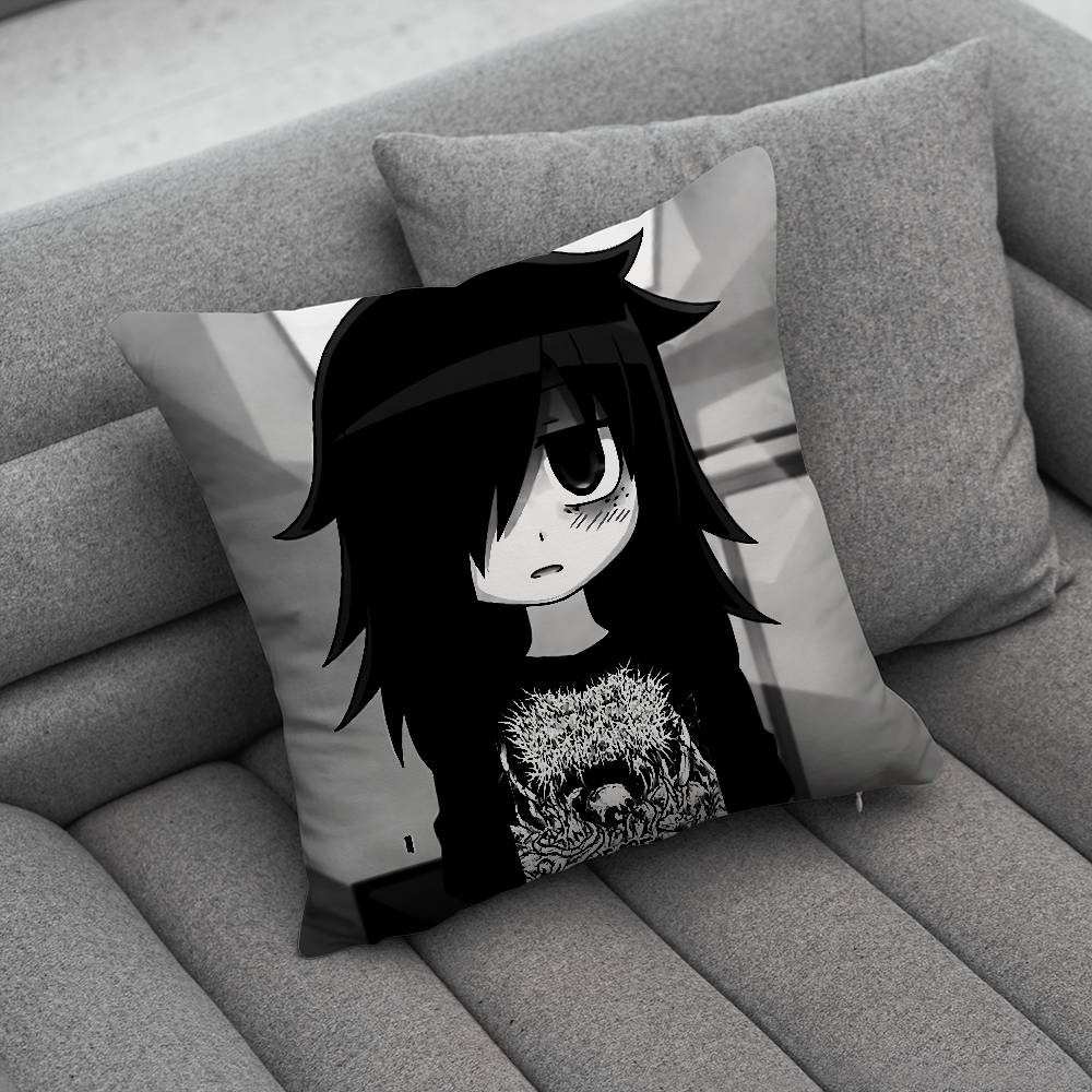 TTomoko WWatamote Kuroki Pillow Case Pillowcase Home Sofa Cushions Car Cushions Pillowcover Office Pillowshell Pillow
