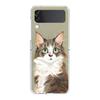Fashion Lovely Cats Clear Phone Case For Samsung Galaxy Z Flip 3 4 5 Hard Folding Shell For Samsung Z Flip3 Transparent Cover