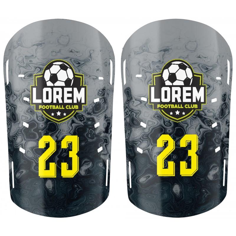 Professional Soccer Shin Guards With Sublimation Print Training Match Use