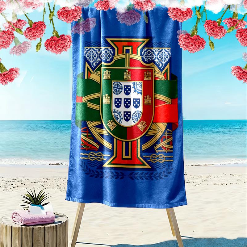 Royal Heraldry Ornate Symbols beach towel Outdoor camping Portable for travel quick-drying swim towel Outdoor pool towel swim Comfort beach towel