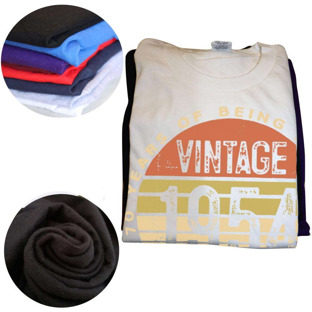 70 Year Old Gifts Vintage 1954 Limited Edition 70th Birthday Tee Tops Round Neck Short-Sleeve Fashion Tshirt Clothing T-shirts