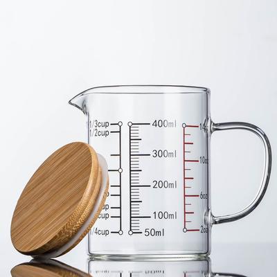 Misurino in Vetro per Uso Domestico, Grado Alimentare, Vetro Borosilicato Alto, Vetro, Strumenti e Bilance Misurini Convenienti e Durevoli con Manico