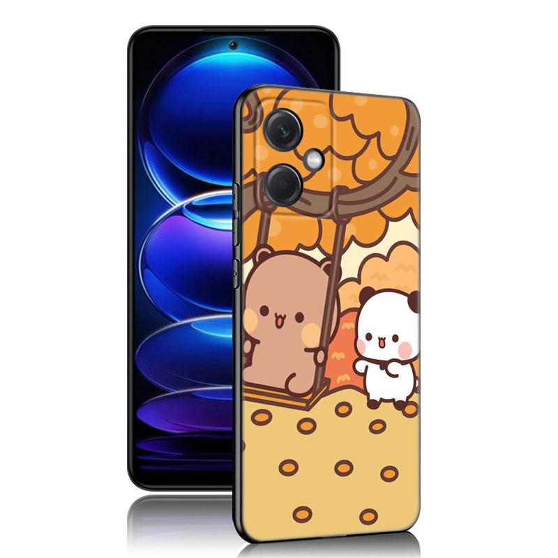 Cute BuBu DuDu Black Silicone Phone Case For Xiaomi Redmi Note 10 11 11S 12 13 4G 8 9 11T Pro 5G Plus 8T 9S 10S 12S