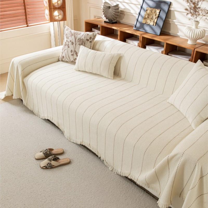 All-Season Universal  Chenille Sofa Throw Cover Minimalist Modern Anti-Cat Scratch Non-Slip Washable Couch Cover Soft Mats