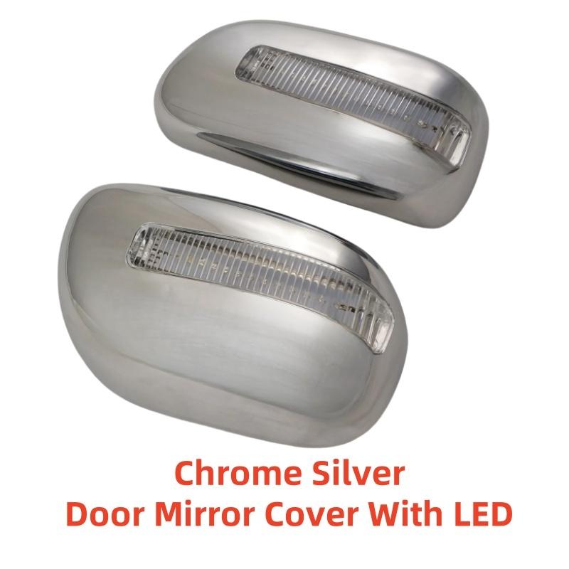 For Toyota Corolla Allex Allion 2001 2002 2003 2004 Car ABS Chrome Rearview Accessories Trim Door Mirror Covers With LED Light