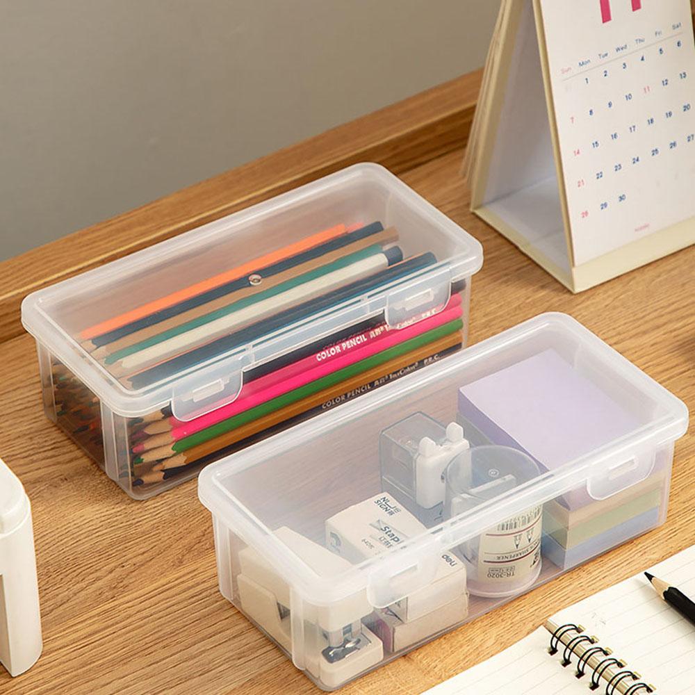 Translucent Pencil Case Box Stationery Case Pencil Storage Colour Pencil Storage Children's Crayon Painting Sketching Pencil Box