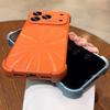 Bumper Shockproof Soft Silicone Case For iPhone 15 14 13 16 17 Pro Max Laser Aurora Glass Lens Protection Touch Buttons Cover