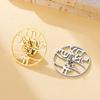 Dawapara Hebrew Am Yisrael Chai Women Brooch Star of David Chai Symbol Judaism Lapel Pin Stainless Steel Jewelry