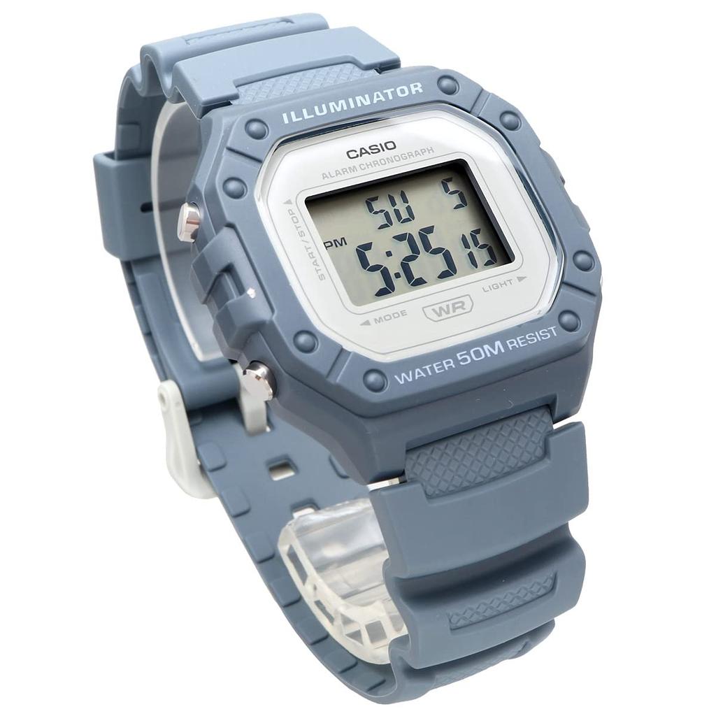 Casio Standard Digital Wristwatch for Men and Blue Overseas Model W-218HC-2AV Women, Gray, [Used]