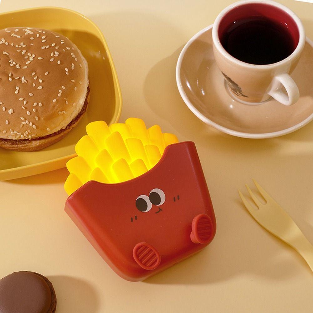 

Защита глаз, картофель фри, ночник, мультяшная настольная лампа, милая атмосферная лампа для детей