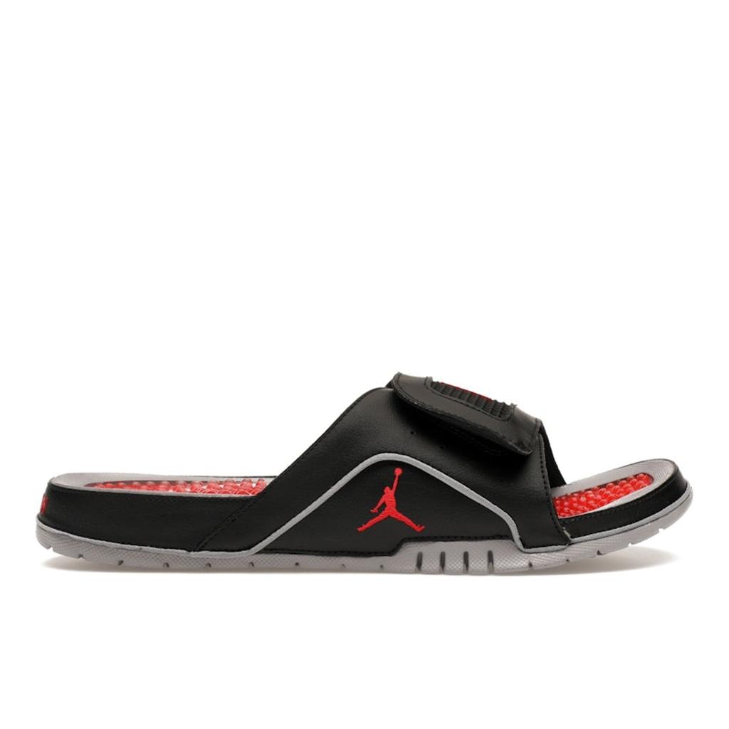 Air Jordan Jordan Hydro 4 Retro Slide Black Cement Men Sneakers Cement-Grey Fire-Red 532225-060