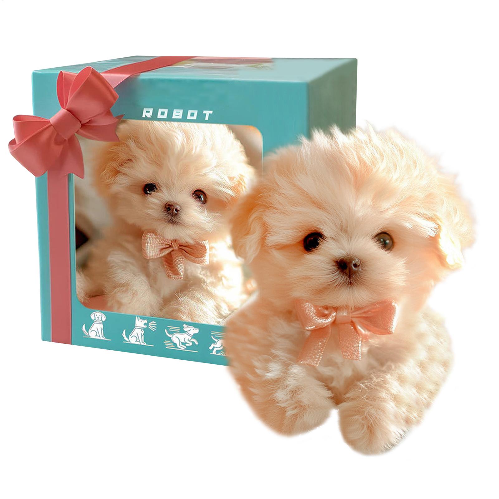 2025 Electric Simulation Puppy Plush Toys Interactive Dog Robot Walking Barking Tail Wagging Toy for Kids Birthday Xmas Gift multicolore