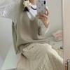 Shop   Women S Boxy looSe V Neck Knit buStier VeSt Khaki Cha wVS 20365 Khaki