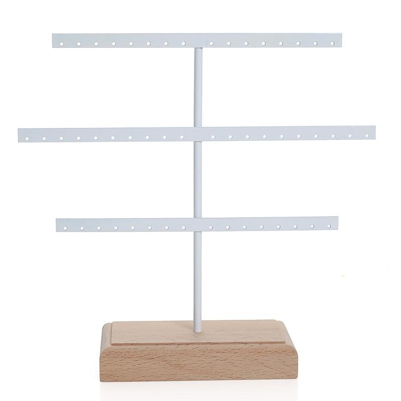 Mode 52 Löcher Ohrringe Display Stand Halskette Armband Fußkettchen Stud Ohrring Schmuck Lagerung Rack Halter Mit Basis