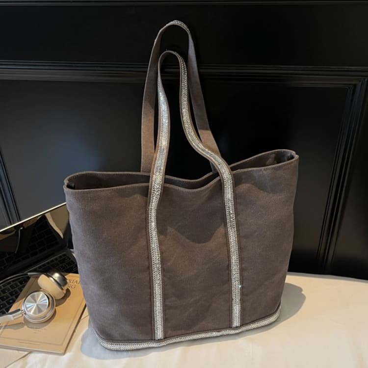 Bolsa de ombro feminina de grande capacidade