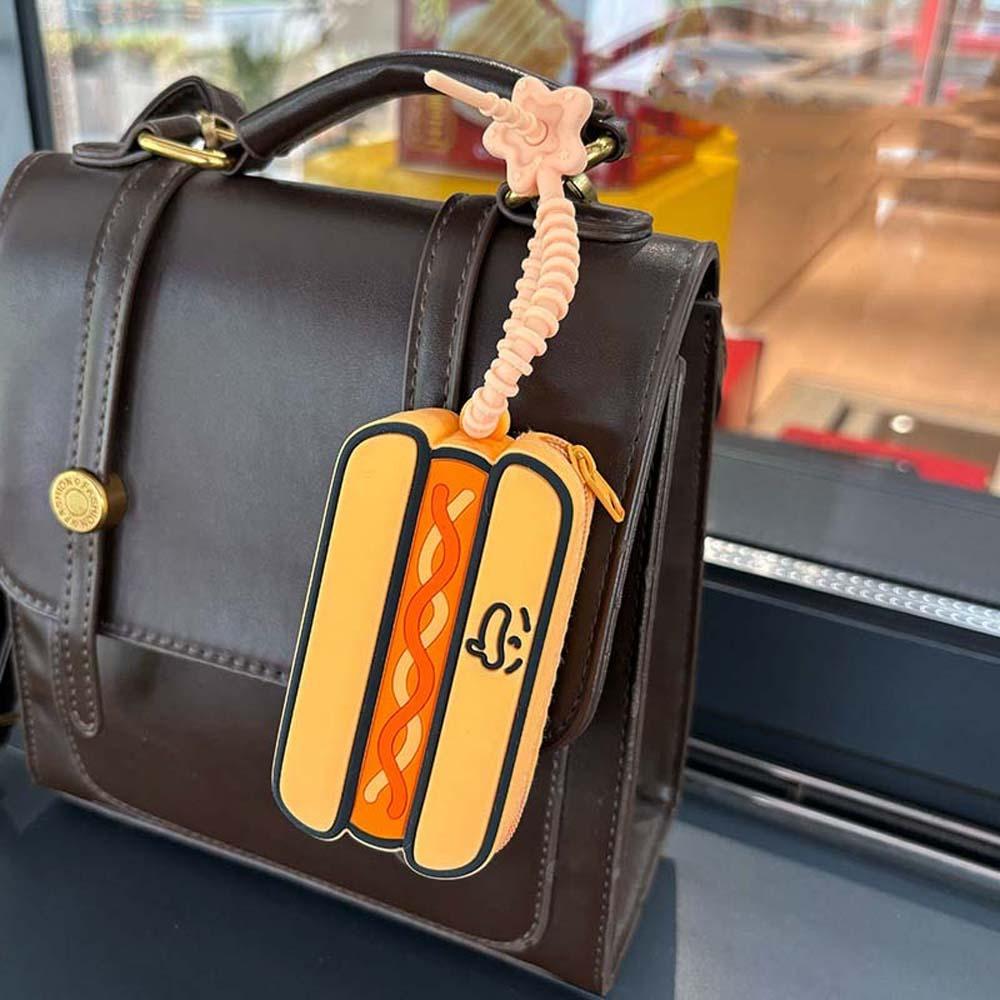 

Key Ring Green Frog Storage Bag Waterproof Keychian Earphone Bag Hamburger Coin Purse School Style 2