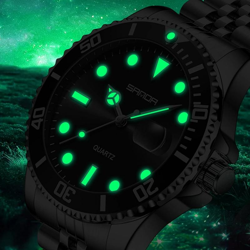 SANDA New Men's Quartz Watch Waterproof Calendar Display Day Glow In The Dark Simple Personalized Men's Watch