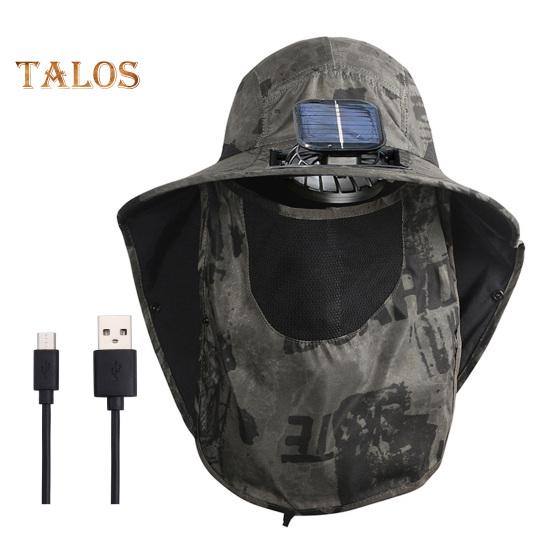 

Чоловічий сонцезахисний капелюх для піших прогулянок на природі Сонцезахисна кепка з вентилятором від сонячної батареї та USB-порту Рибальський капелюх із широкими полями та клапаном на шиї для чоловіків і жінок армія зелений колір