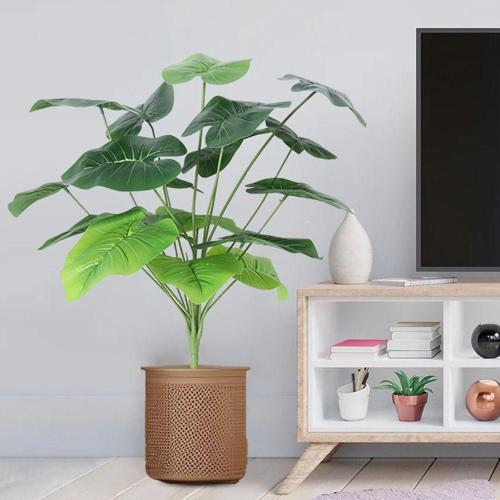 18 Leaves Simulation Plant Palm Tree Faux Greenery Leaves Creative Artificial Plant Leaves  Gift