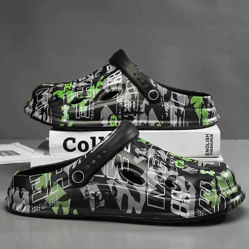 

Мужские летние модные уличные нескользящие пляжные туфли на толстой подошве и повседневные сандалии 44