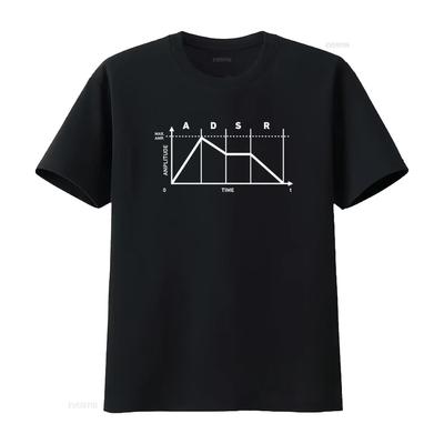 Synthesizer ADSR II T Shirt Audio LFO Wave Sound Music DJ MC Electro 80s 90s Retro Style Vintage Washed Homme Streetwear