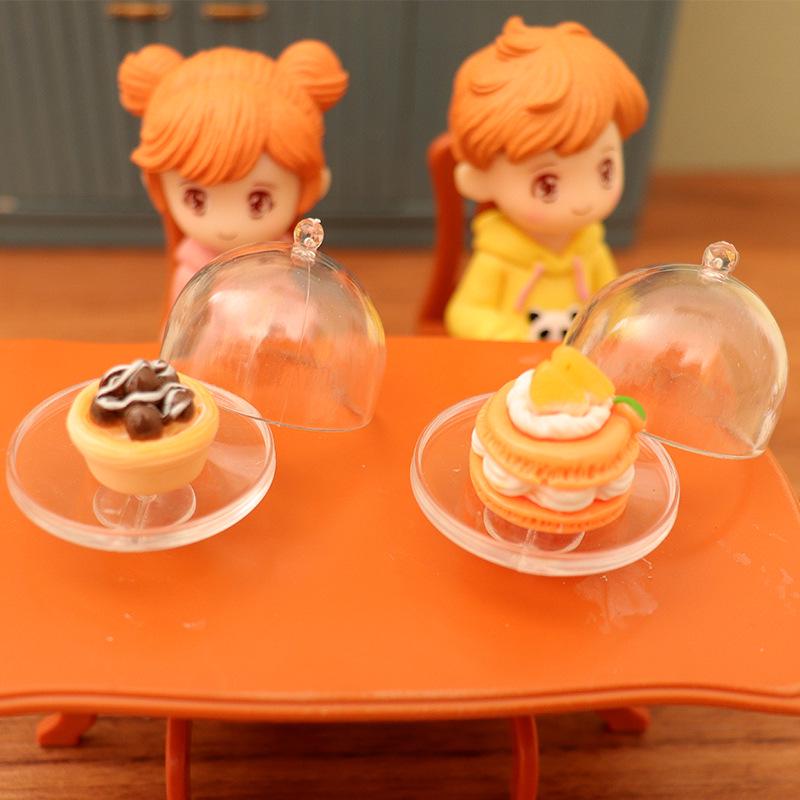 Dollhouse Miniature DIY Food Cover: Handmade Transparent Dustproof Ornament