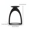 Candle Holder with Arched Frame Matte Black Pillar Sculptural Decor for Living Room,