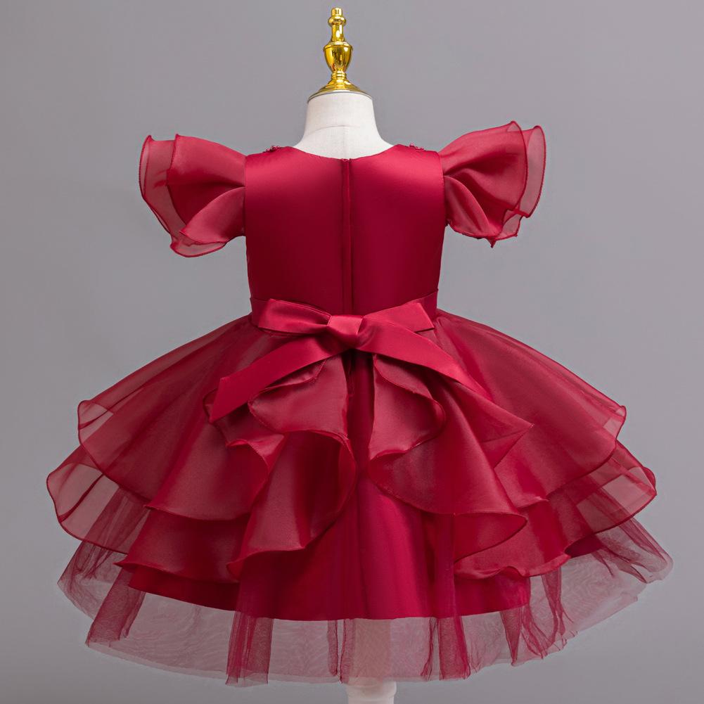 Christmas Models Children's Dresses Fluffy Middle and Large Children's Performance Dresses Dresses 368 Children's Princess Dresses Mesh Dresses