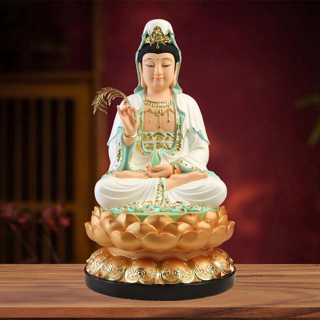 Southeast Asia GOOD Buddha statue Home store company Shrine GOOD LUCK God of wealth Maitreya Buddha Mammon God Sculpture