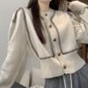 High-End Designer Spray-Dyed Sweater Women's Button-Front Knit Cardigan Jacket Unique Elegant Long-Sleeve Outer Top