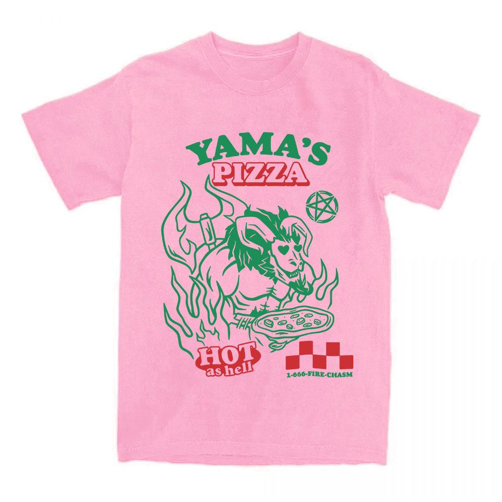 OSRS Yama's Pizza Tees Game Old School RuneScape Printing Tshirts Cotton Short Sleeve T-shirt Graphic Merch Casual