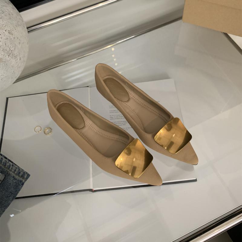 Pointed-toe Low-cut Single Shoes - Women's Spring-autumn New Style Casual Flat Shoes
