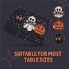 Polka Dot Ghostly Pumpkin Cat Halloween Placemats Seasonal Fall Table Decor