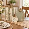 3 pcs Dots Flower Wildflower Pumpkin Figurine Home Decor Tabletop Ornament  Fall Season