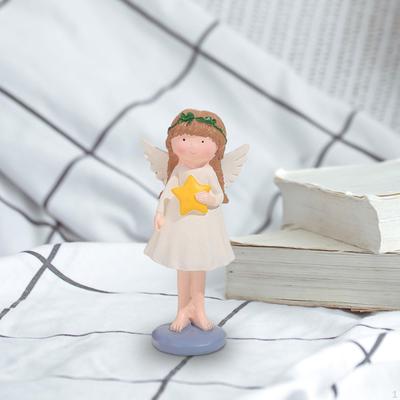 Angel Figurine Table Ornament Decor 6inch Tall Decorative Resin Sculpture for Livingroom, Bedroom