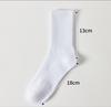 White Ribbed Long Socks -MTNC Comfortable and Breathable Casual Wear 5 pairs of socks
