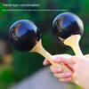 Wooden Sand Hammer Shaker Hand Rattle Percussion Musical Instrument Maracas Orff Percussion Toy for Children and Kids