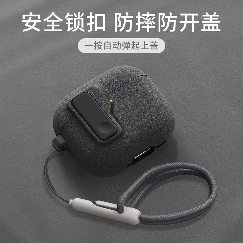 Security Lock For AirPods 4 Case with Lanyard Shockproof Cover Full Drop Protection Case with Cute Keychain For Airpods 4th Gen