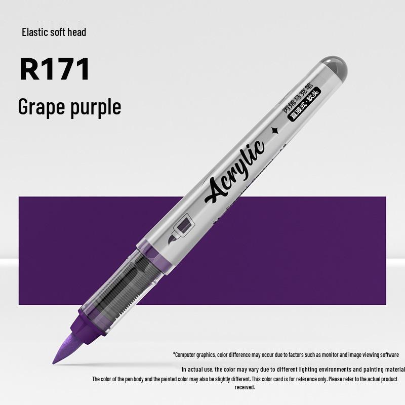 Soft Tip Acrylic Marker - 120 Colors, Single Piece, Opaque, Stackable Paintbrush