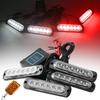 24 LED Police Lights for Car Grill Wireless Control Blue Red Yellow Flashing Beacon Auto Stroboscopes Led Strobe Lights 12-24V