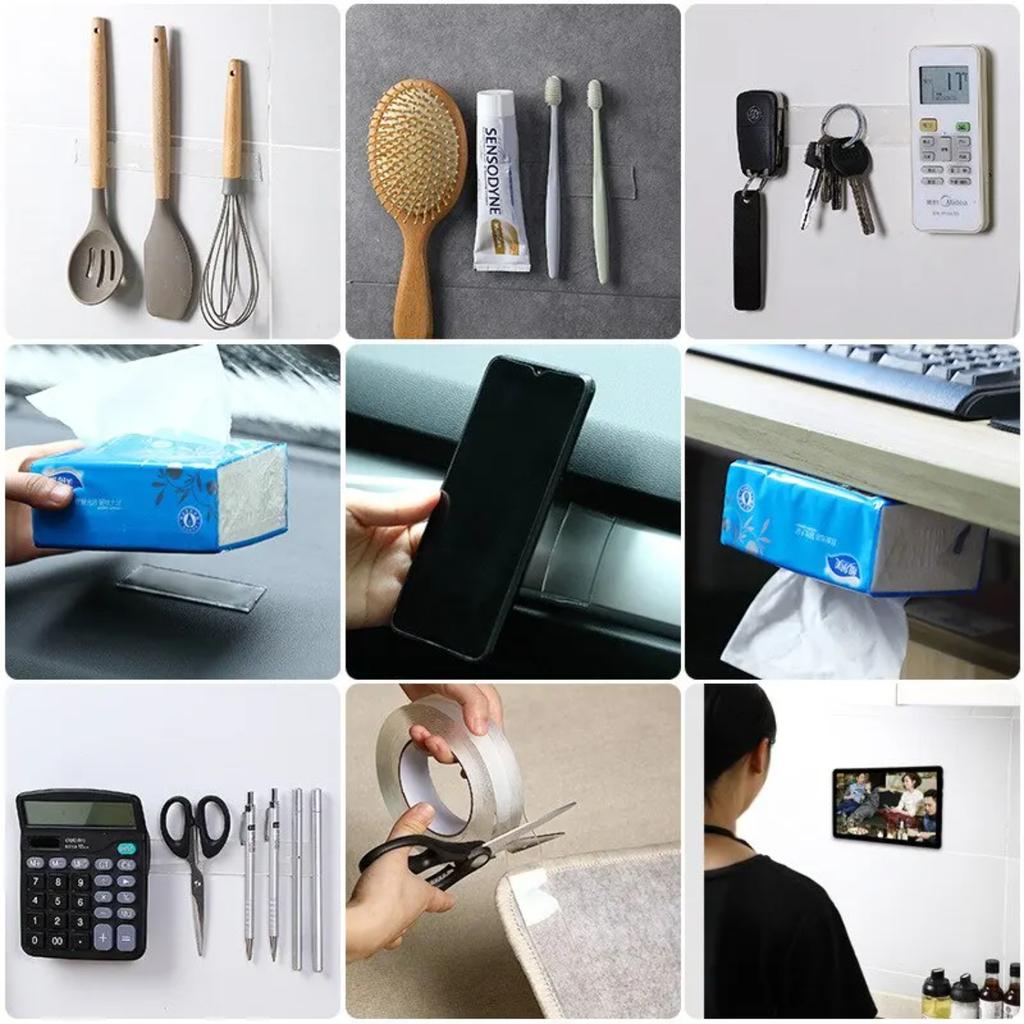 Kitchen Transparent Double Sided Tape Bathroom Waterproof Reusable Self Adhesive Nano Tapes  Decoration Washable Super Tapes