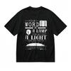 Men's T-shirt With Scripture Illumination Graphic Unisex Black 100% Cotton Tops