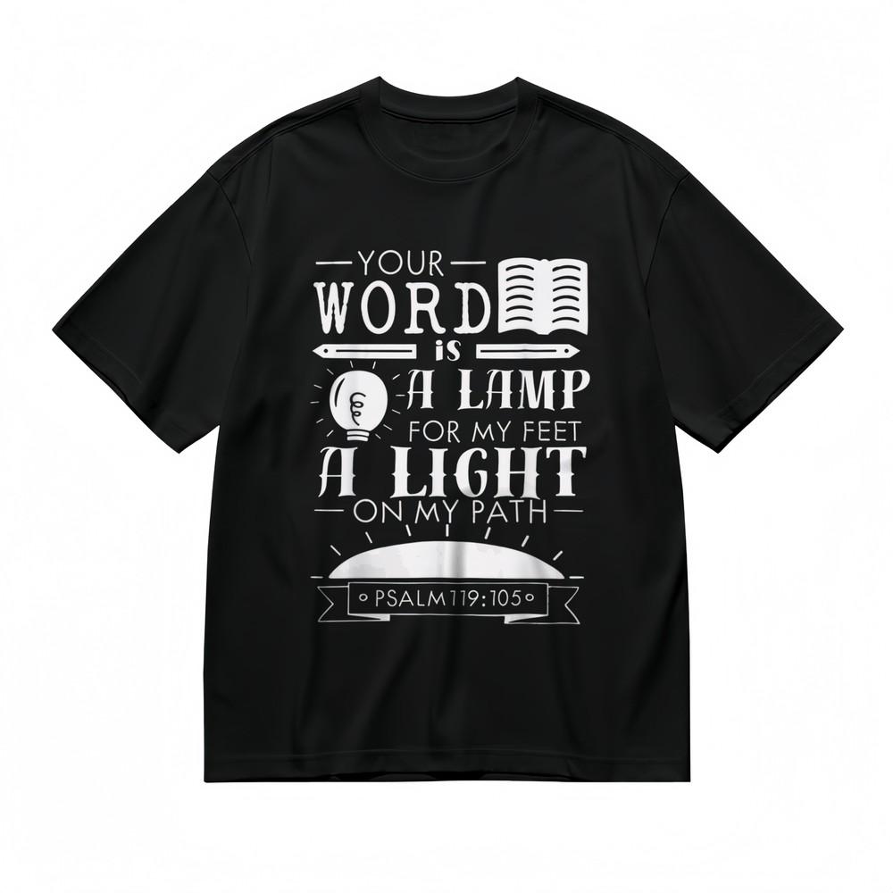 

Men s T-shirt With Scripture Illumination Graphic Unisex Black 100% Cotton Tops L