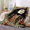 Bob Marley Album Blanket Reggae Music Jamaican Style Soft Flannel Blanket Portable Home Travel Sofa Blanket