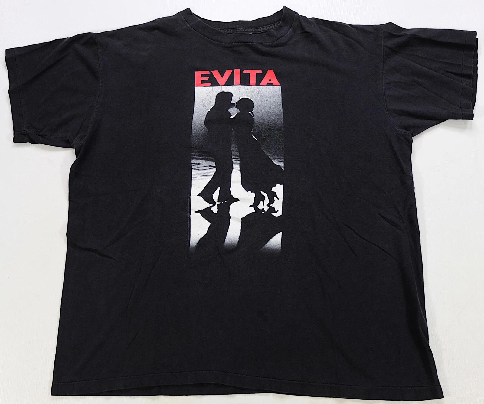 Rare Vintage WINTERLAND Evita 1996 Film Promo T Shirt 90s Madonna Movie Black XL S