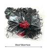 Halloween Totenzweig Girlande, Künstliche Rose, Schwarze Dekorative Blumengirlande Türhänger, Festliche Atmosphäre Arrangement, Rebenkreis Wandhänger.