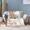 Bubu Dudu Throw Blanket for Couch Soft Cozy Plush Blanket Kawaill Couple Bears 50x60 Inches Multi-size Bedspread for All Seasons