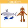 Shark Plush Toy With Pp Cotton Filling Short Plush Animal Stuffed Doll For Kids